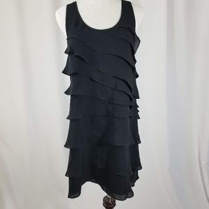 Theory Dorosa Captivate Silk Tiered Dress Sz 10